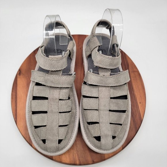 UGG Mens Shoes Size 8 Gray Suede Dune Fisherman Strap Comfort 1099754 Sandal - Picture 5 of 12